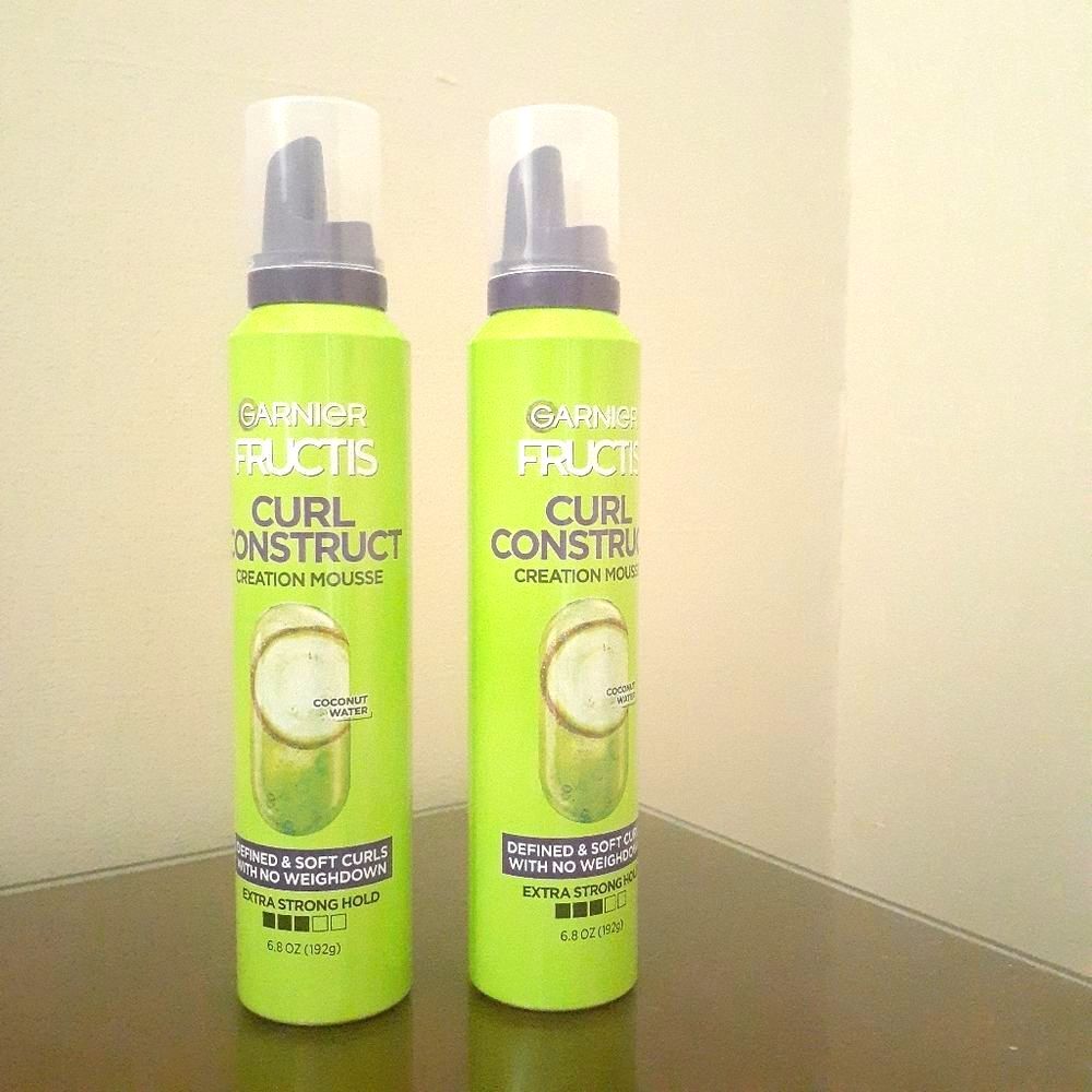 Garnier Fructis Curl Construct Mousse 2 New Bottles defined soft curls hair